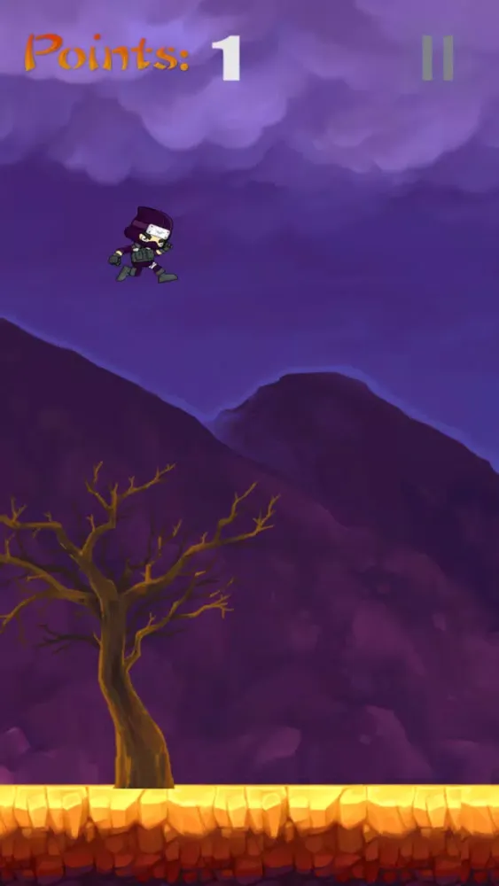 Tangkapan skrin Flappy Ninja - don't get hit