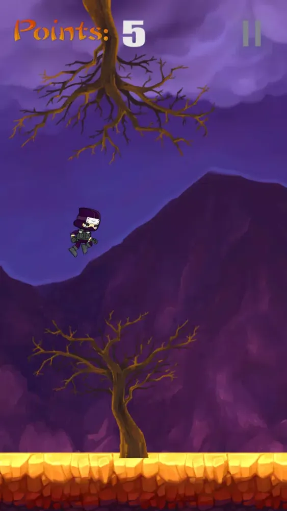 Tangkapan skrin Flappy Ninja - don't get hit