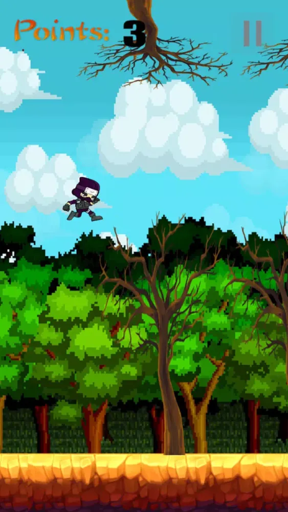 Ảnh chụp màn hình của Ninja Jump - Addicting Platform Game, Jumping Game