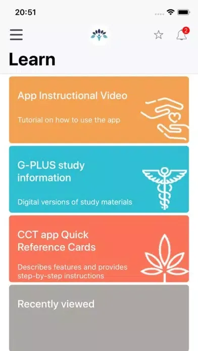 CCT for Study Participants Screenshots