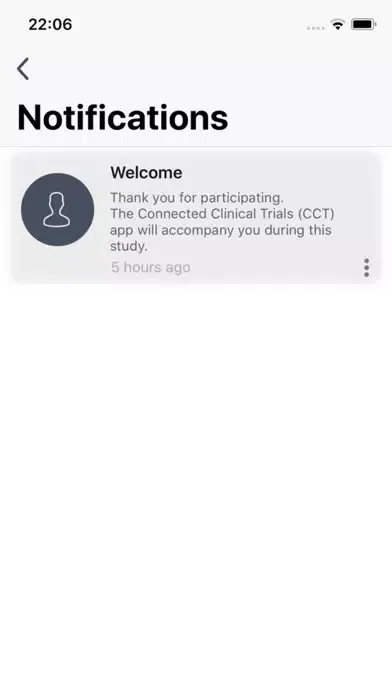CCT for Study Participants Screenshots