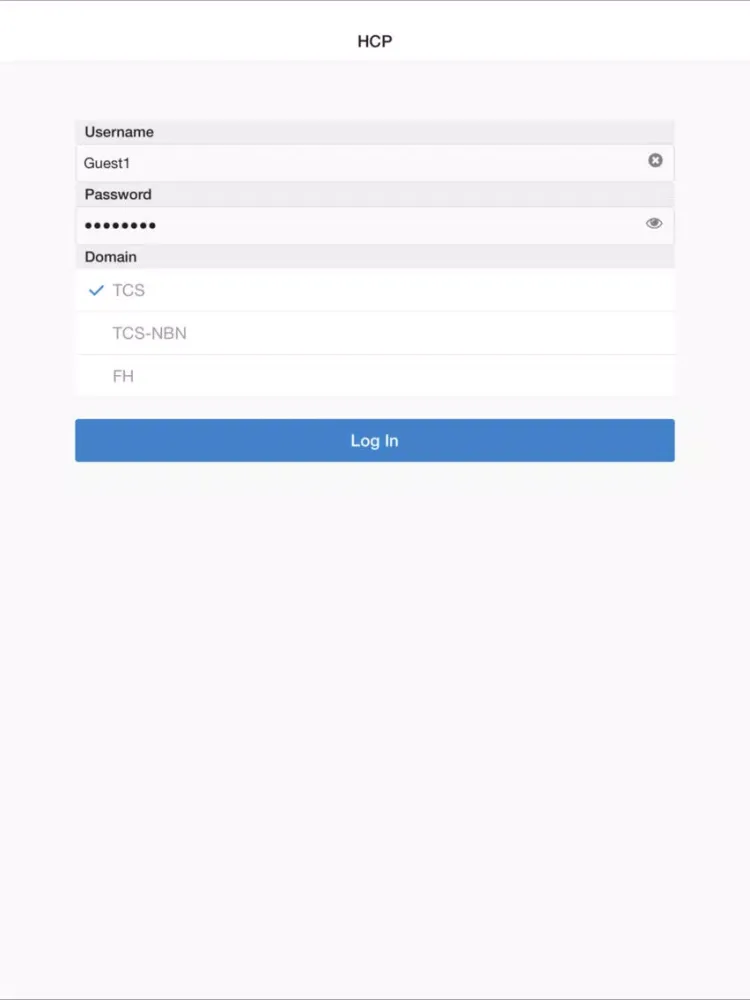 TCS HCP iPad  Screenshots