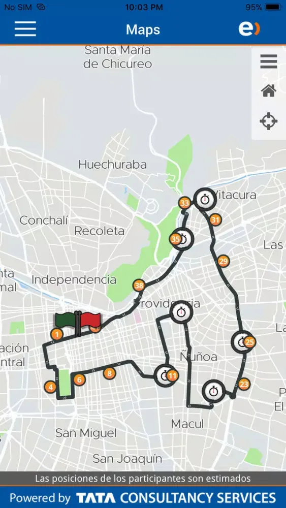Tangkapan layar Entel Marathon Santiago