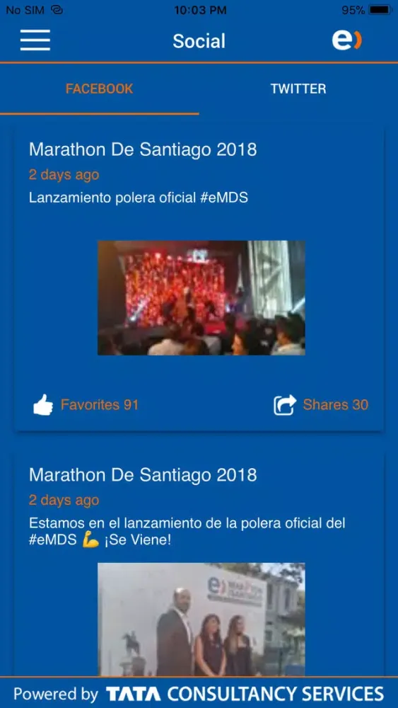 Tangkapan layar Entel Marathon Santiago