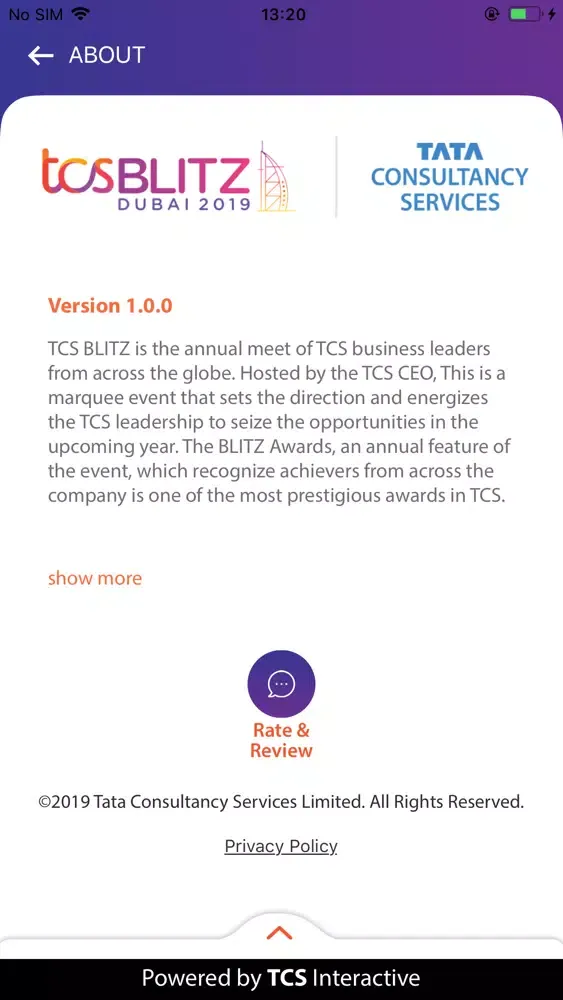 ภาพหน้าจอของ TCS BLITZ 2019