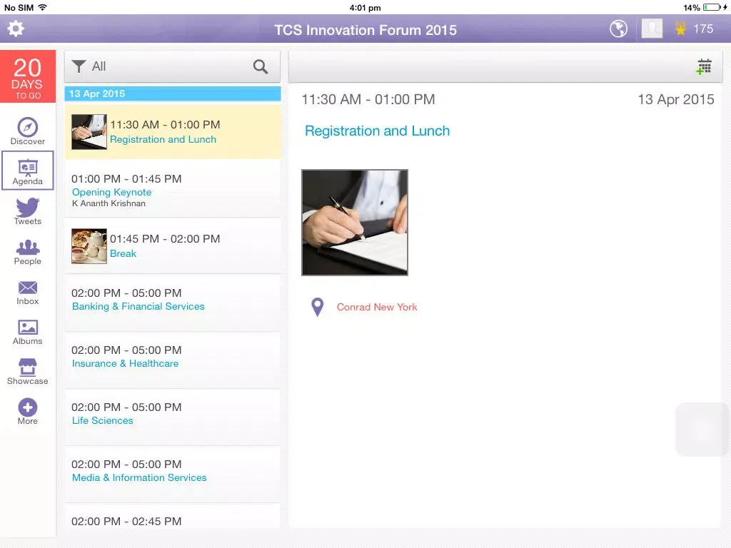 TCS Innovation Forum 2015 – New York City iPad 应用截图