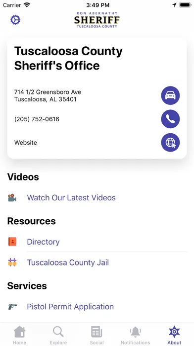 Tangkapan layar Tuscaloosa County Sheriff