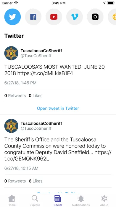 Tangkapan layar Tuscaloosa County Sheriff