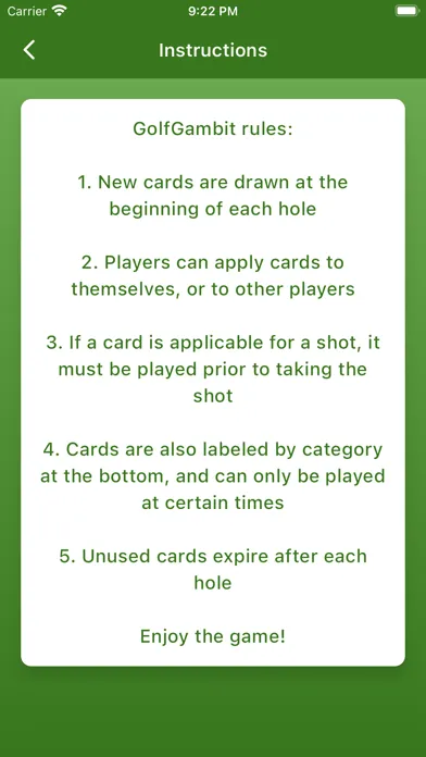 Tangkapan layar GolfGambit