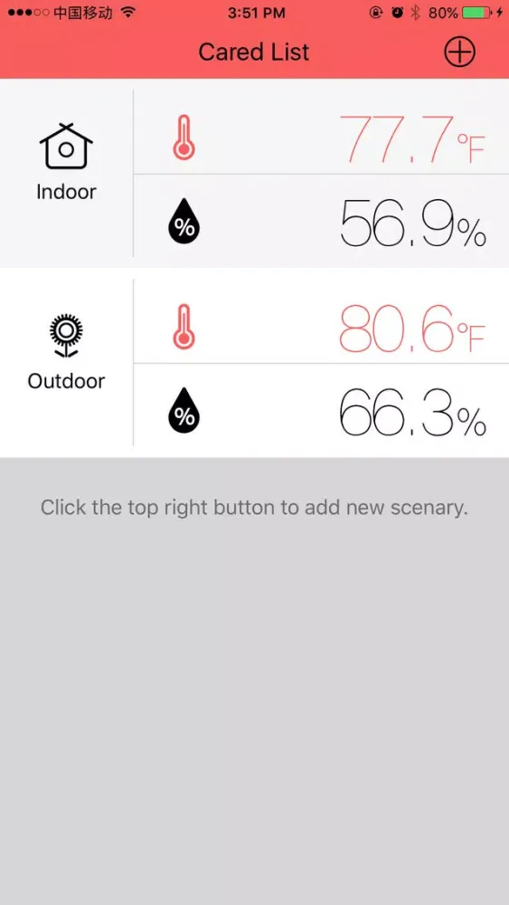 Capturas de tela do smart thermo-hygrometer