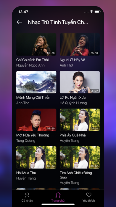 Tangkapan skrin MCM Music