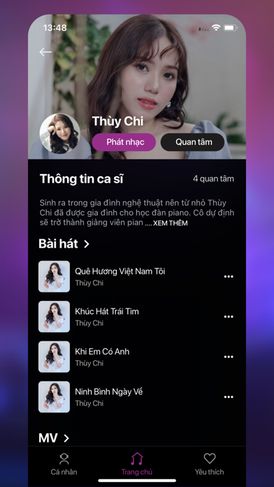 Tangkapan skrin MCM Music