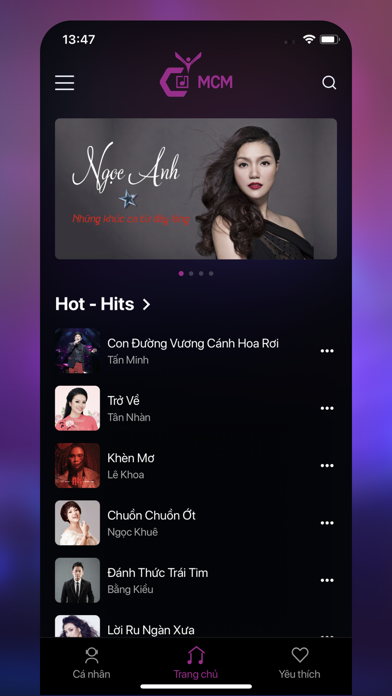 Tangkapan skrin MCM Music