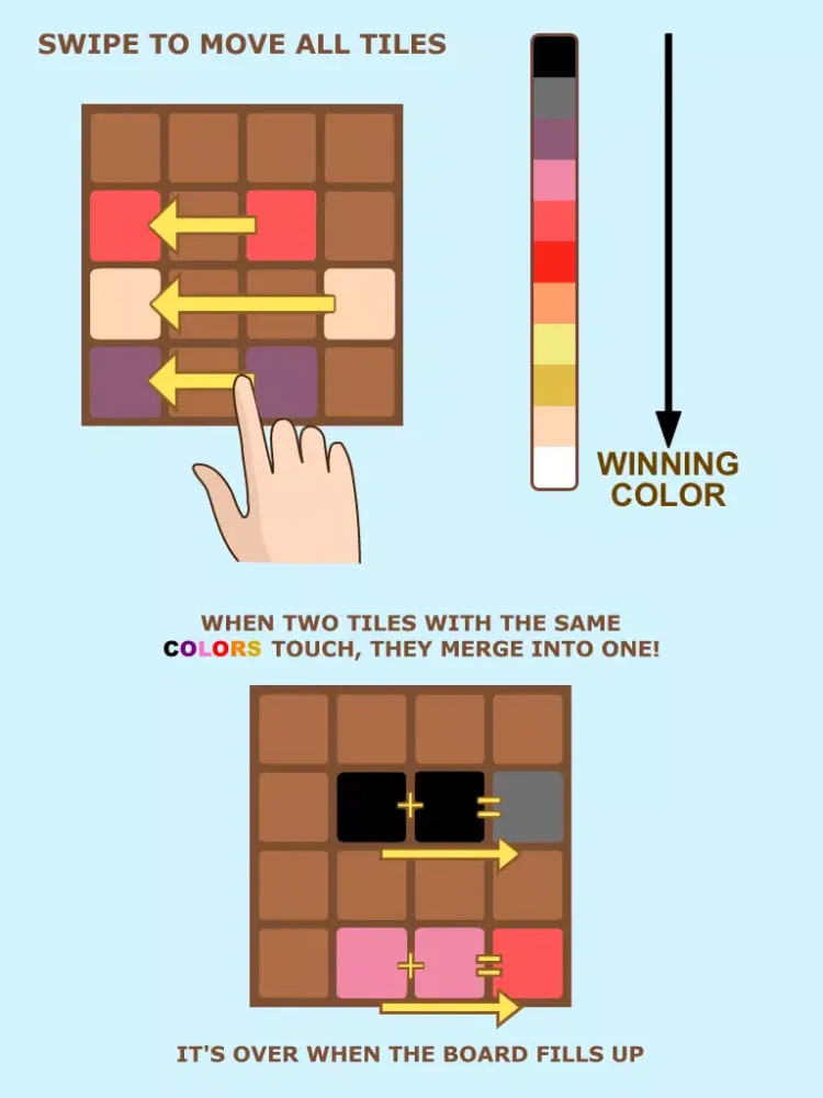 A 2048 Game of Color Match 2 Tiles Puzzle Game iPad  Ekran Görüntüleri