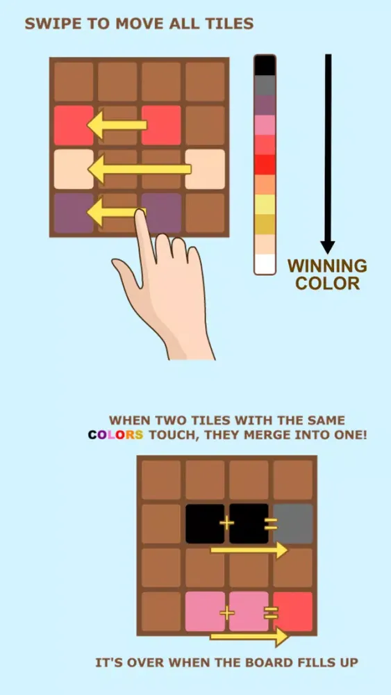 A 2048 Game of Color Match 2 Tiles Puzzle Game Ekran Görüntüleri