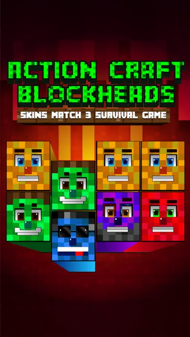 Zrzuty ekranu Action Craft Mini Blockheads Match 3 Skins Survival Game