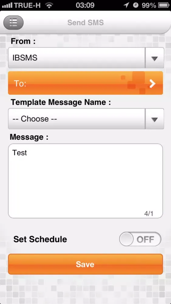 ภาพหน้าจอของ IBSMS by TrueMove H