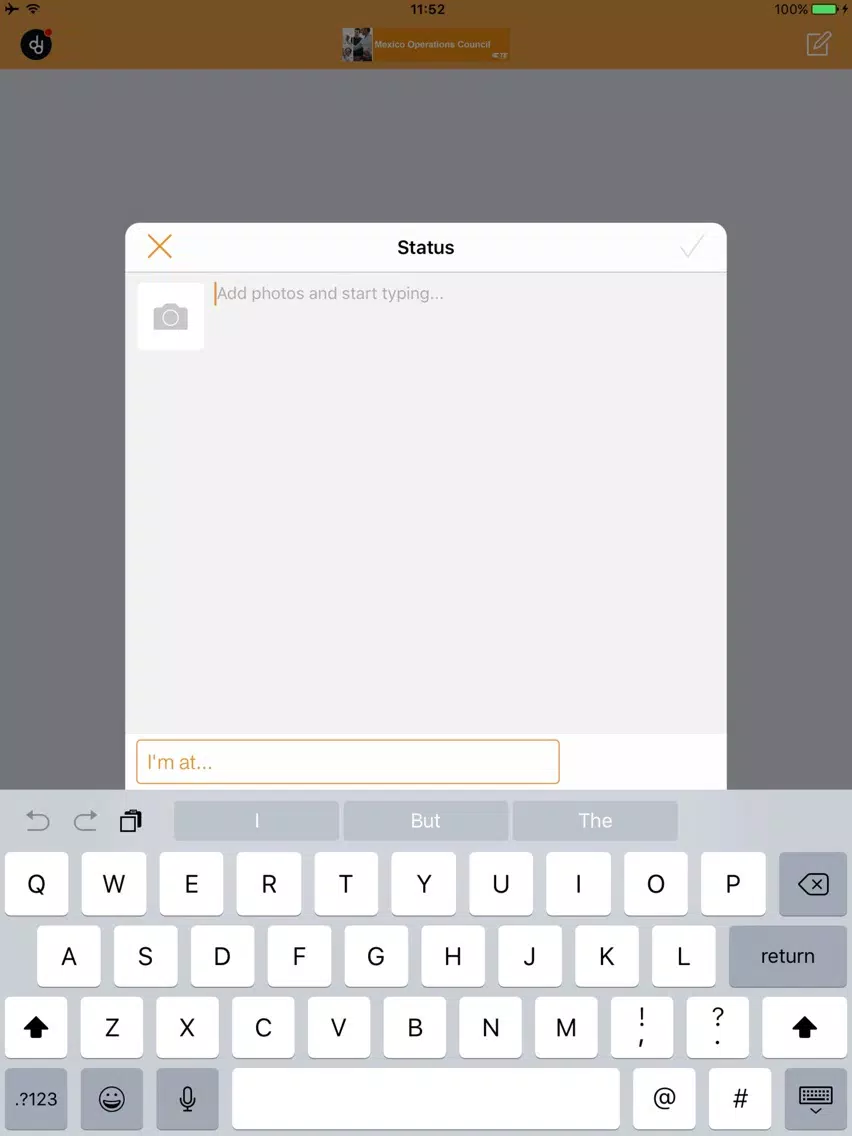 Ảnh chụp màn hình của TE Events iPad 