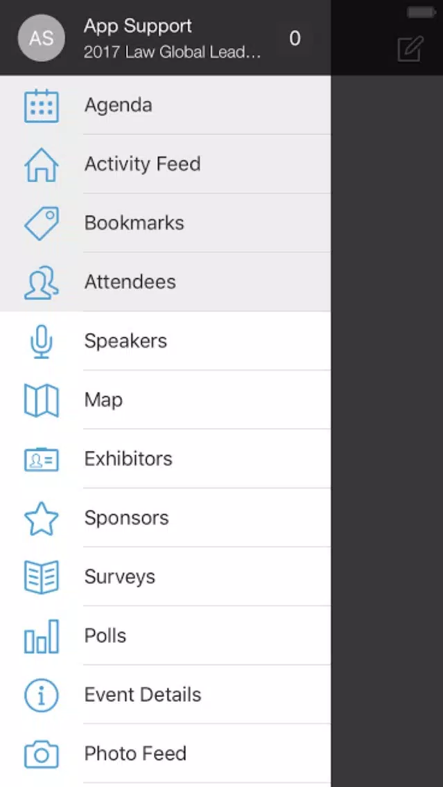 Ảnh chụp màn hình của TE Events