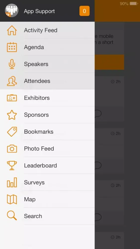 Screenshot di TE Events