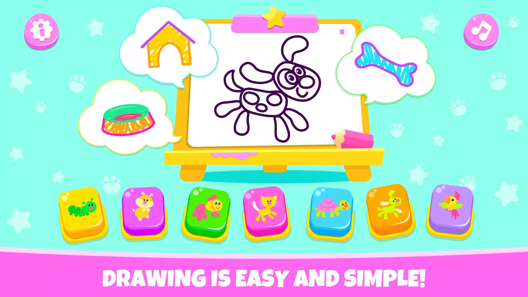 Capturas de tela do Drawing for kids! Toddler draw