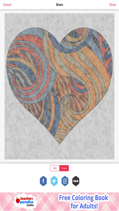 Tangkapan layar Adult Coloring Books: Valentines Day