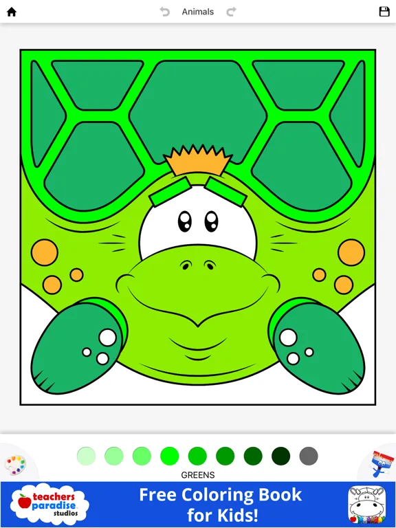 Coloring Book for Kids: Animal Square Heads iPad  Screenshots