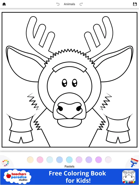 Coloring Book for Kids: Animal Square Heads iPad  Screenshots