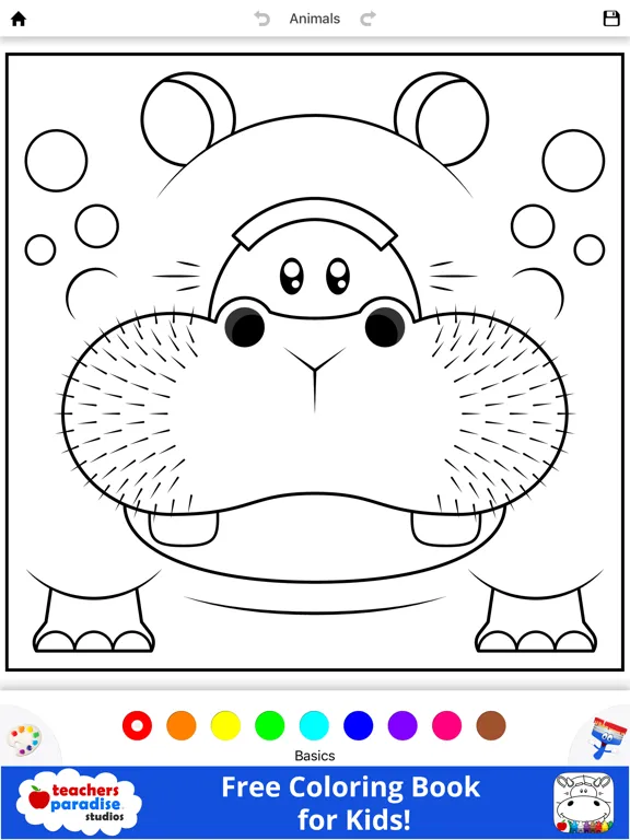 Coloring Book for Kids: Animal Square Heads iPad  Screenshots