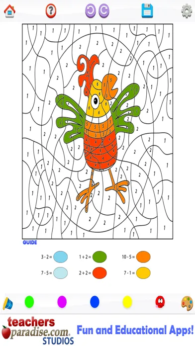 Captures d'écran de Kids Math Coloring Book - Paint by Numbers