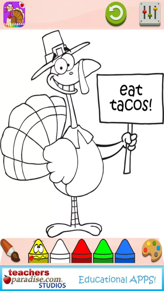 Zrzuty ekranu Thanksgiving Coloring Book