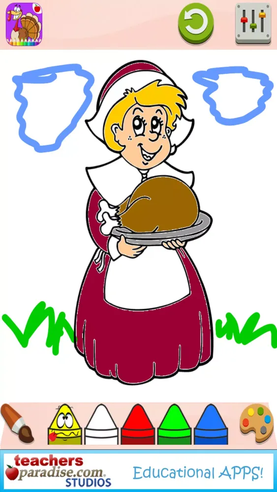 Zrzuty ekranu Thanksgiving Coloring Book