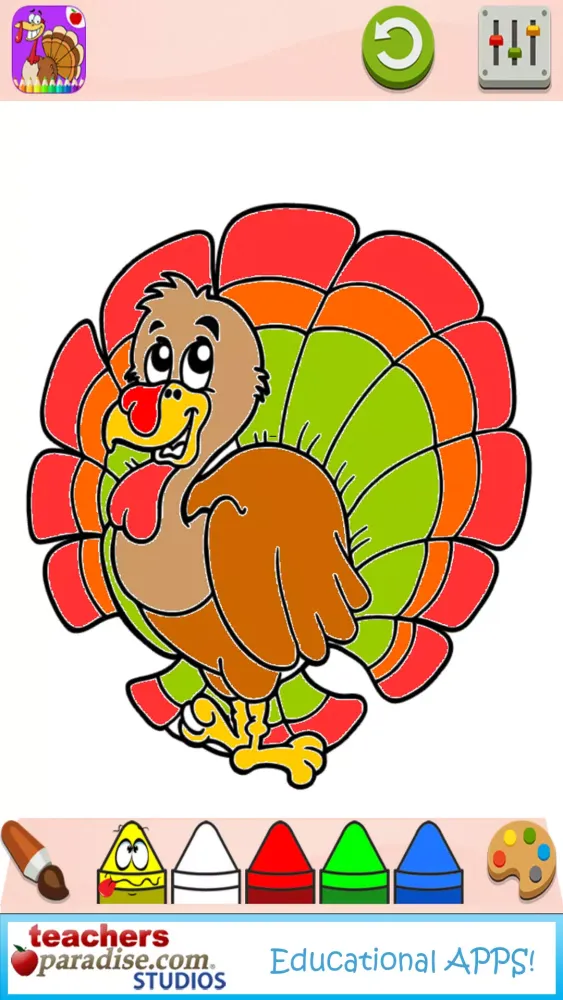 Zrzuty ekranu Thanksgiving Coloring Book