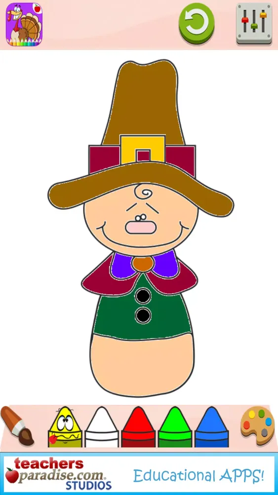 Zrzuty ekranu Thanksgiving Coloring Book