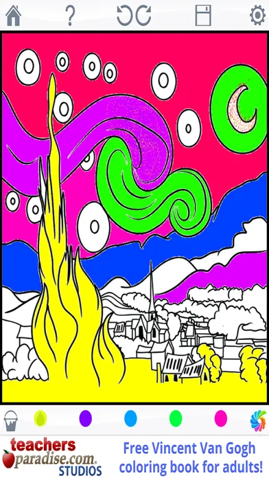 Van Gogh Paintings - Coloring Book for Adults スクリーンショット