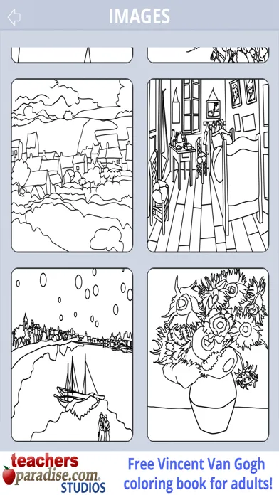 Van Gogh Paintings - Coloring Book for Adults スクリーンショット