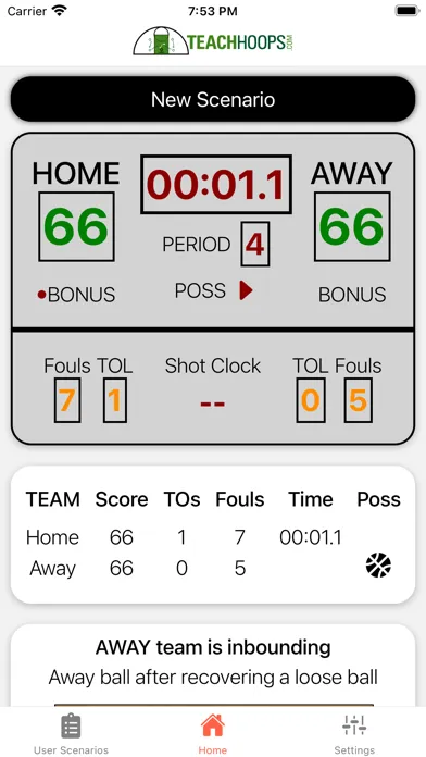Basketball Scenarios Lite应用截图