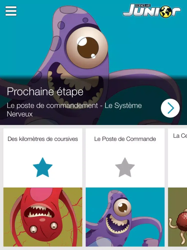 Voyage dans le corps humain - Un jeu Science et Vie Junior iPad 應用截圖