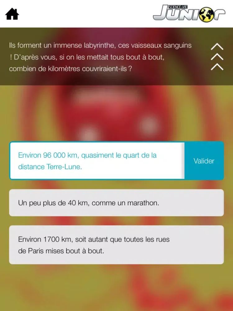 Voyage dans le corps humain - Un jeu Science et Vie Junior iPad 應用截圖