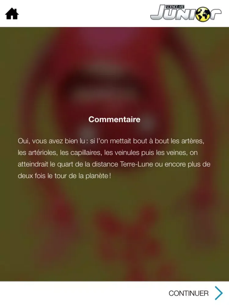 Voyage dans le corps humain - Un jeu Science et Vie Junior iPad 應用截圖