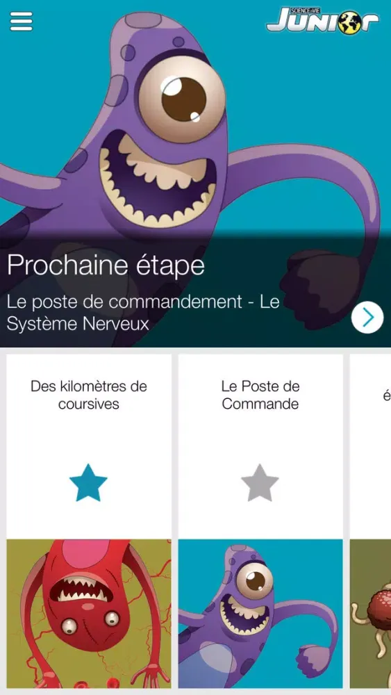 Voyage dans le corps humain - Un jeu Science et Vie Junior應用截圖