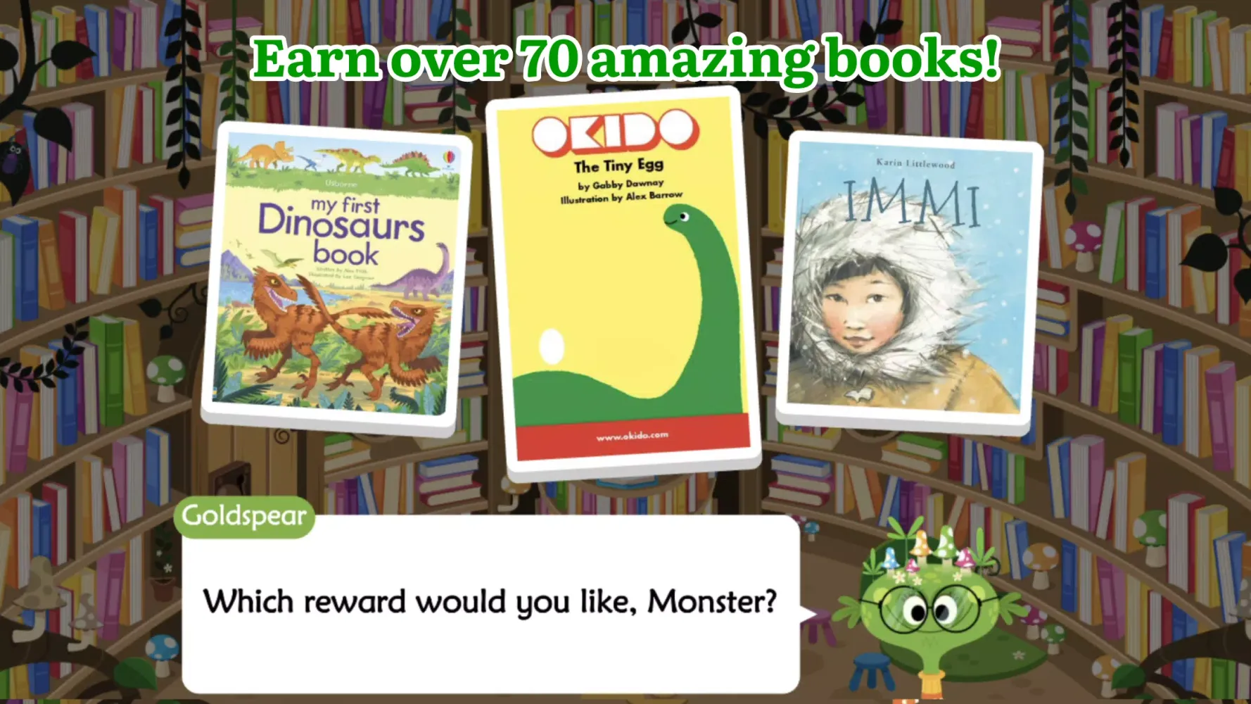 Capturas de tela do Teach Monster: Reading for Fun