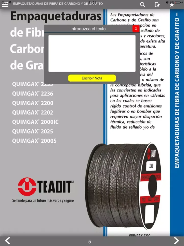 Catalogo de Productos Teadit iPad  Screenshots