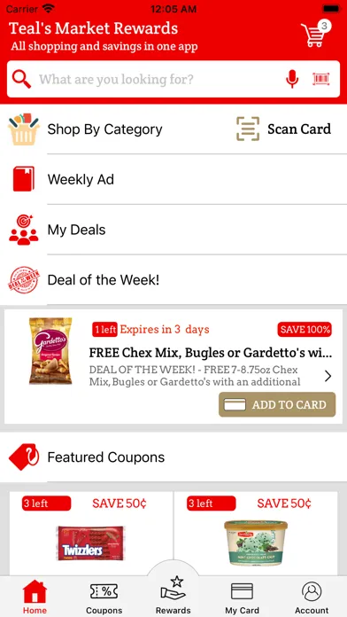 ภาพหน้าจอของ Teal's Market Rewards