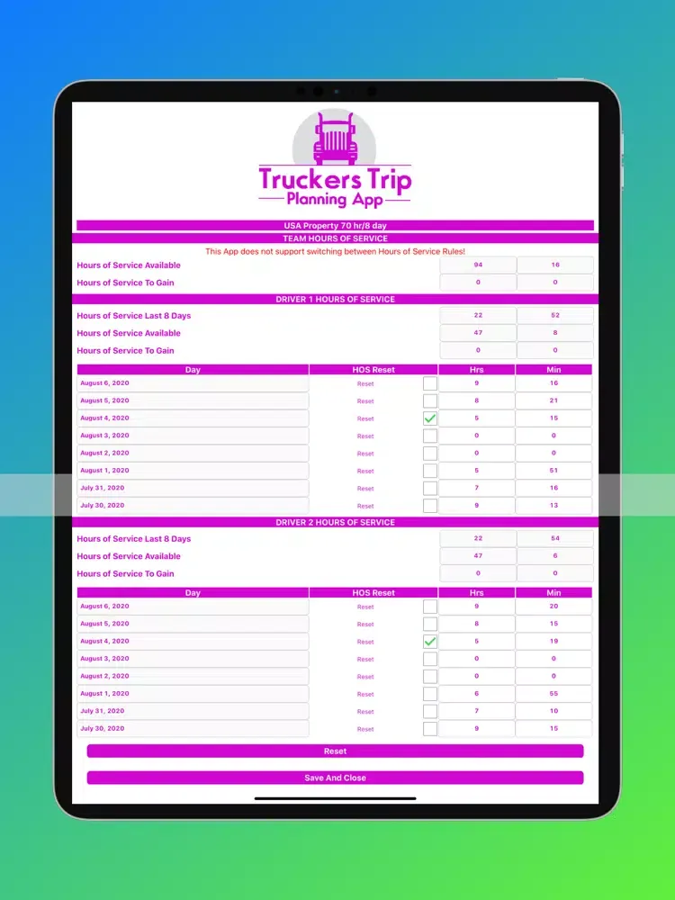Capturas de tela do HOS Recap Calculator Team iPad 