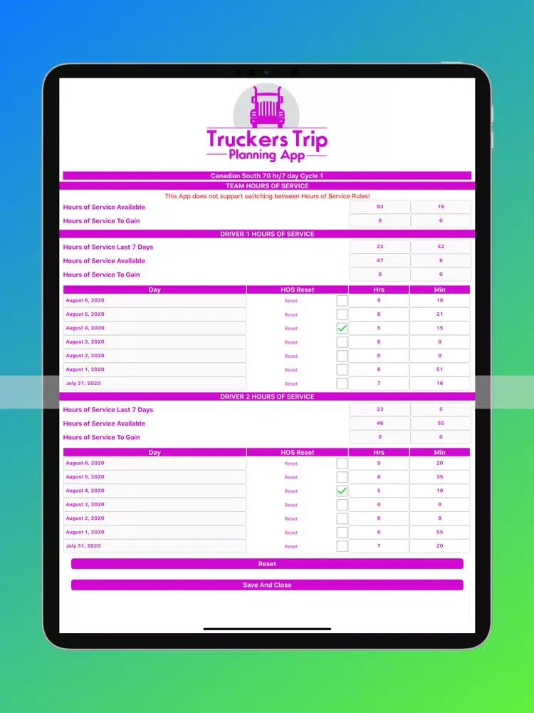 Capturas de tela do HOS Recap Calculator Team iPad 