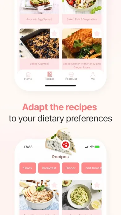 Capturas de pantalla de Pregnancy Diet: Food & Recipes