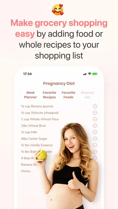 Capturas de pantalla de Pregnancy Diet: Food & Recipes