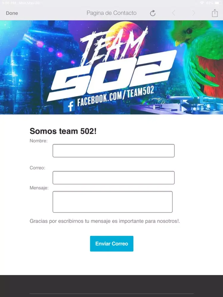 Team502 iPad  スクリーンショット