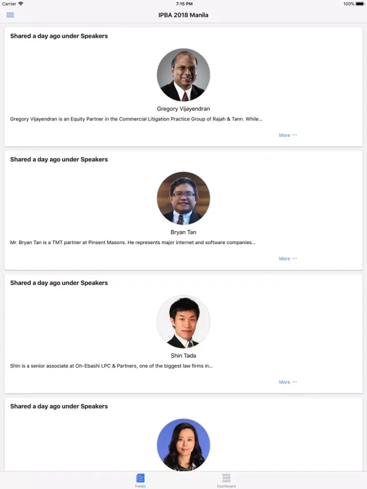 IPBA 2018 Manila iPad  Ekran Görüntüleri